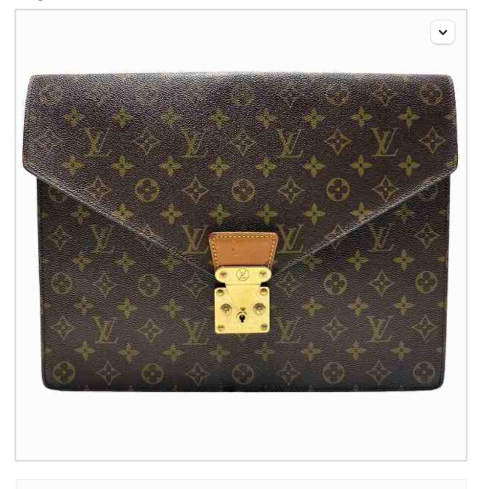 Louis Vuitton Porte-Documents Senateur Monogram Clutch Bag